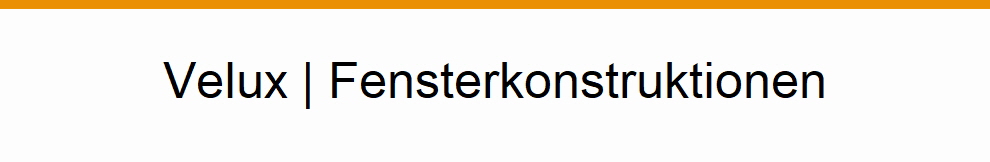 Velux | Fensterkonstruktionen